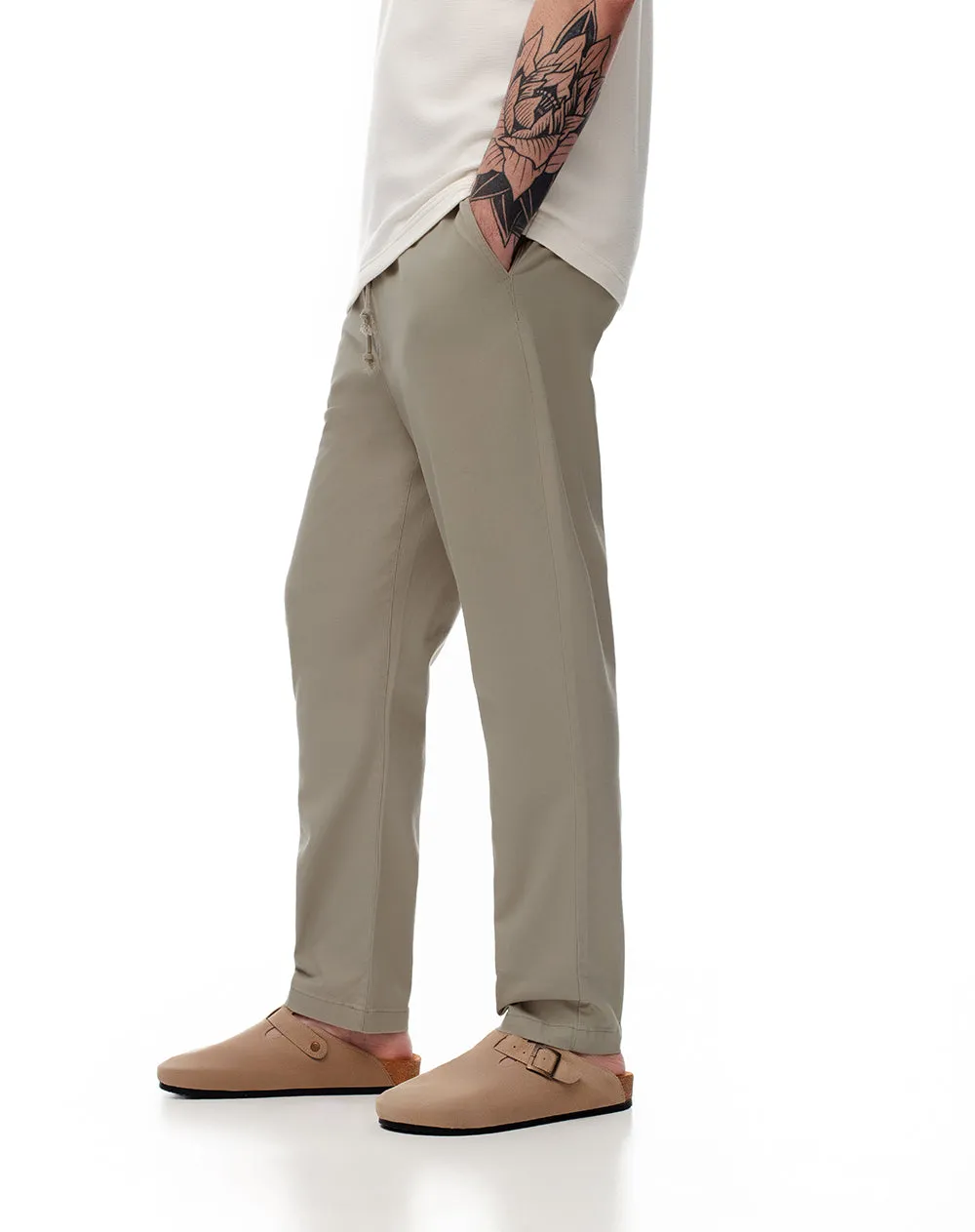 Pantalón regular drill algodón taupe hombre sold by Gef product image thumbnail 4