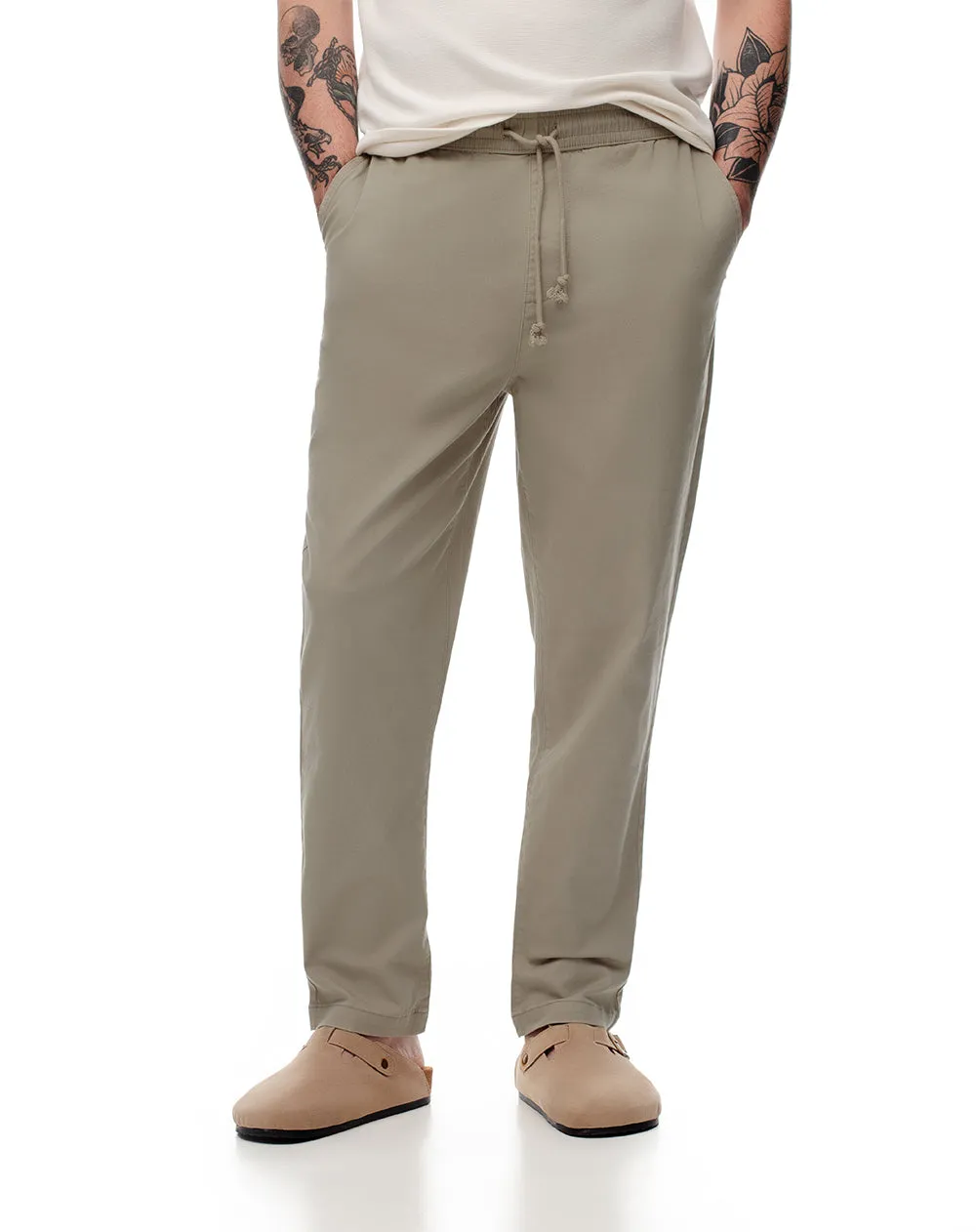 Pantalón regular drill algodón taupe hombre sold by Gef product image thumbnail 2