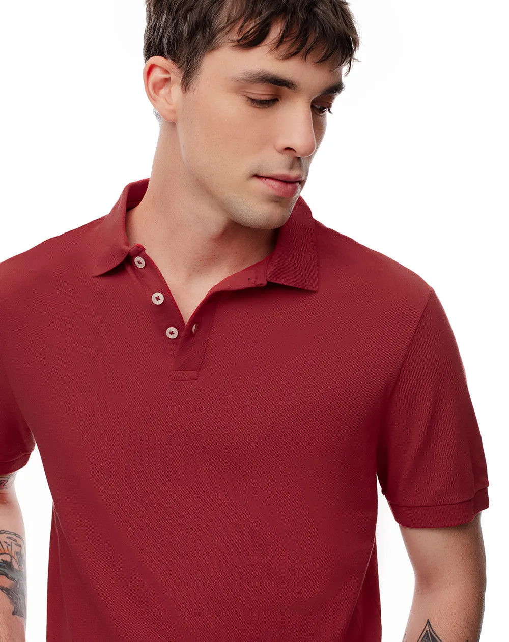 Polo slim algodón roja hombre sold by Gef product image thumbnail 4