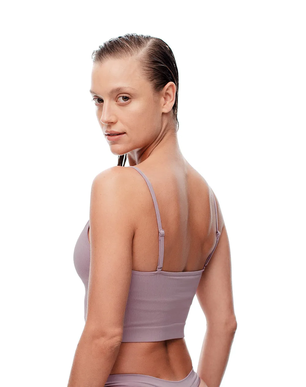 Crop top slim seamless morado mujer sold by Gef product image thumbnail 2