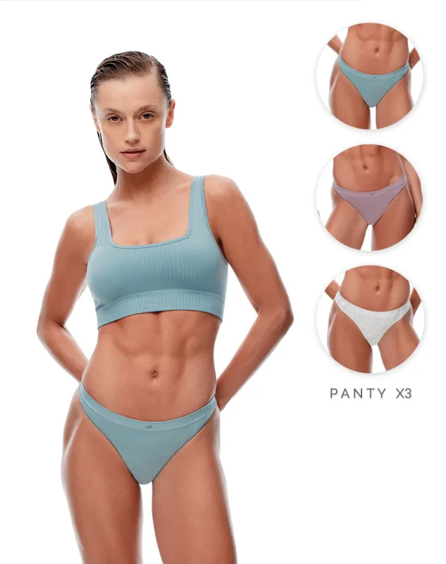 3 pantys brasilero en seamless tiro medio surtido sold by Gef