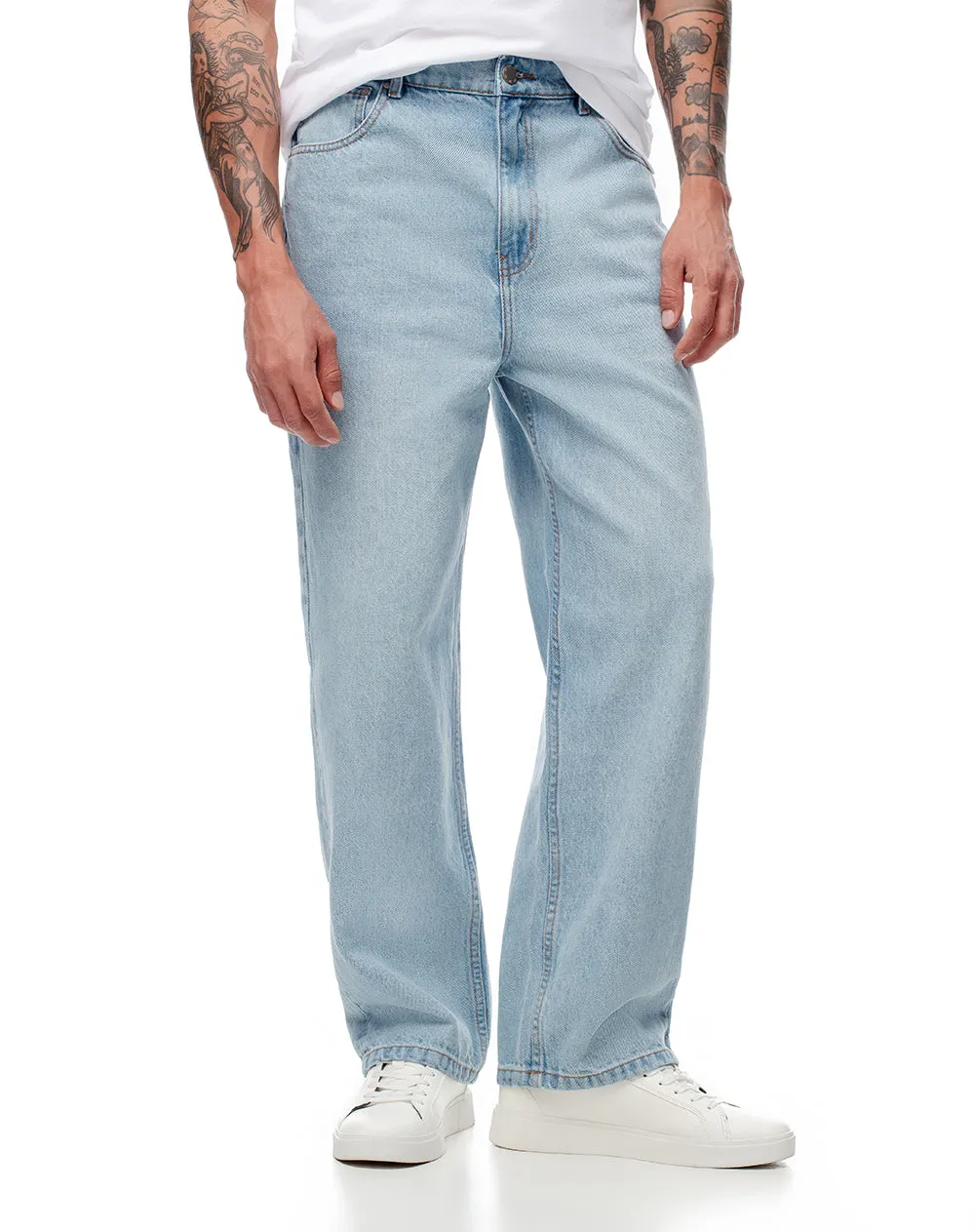 Jean wide leg índigo claro hombre sold by Gef product image thumbnail 3