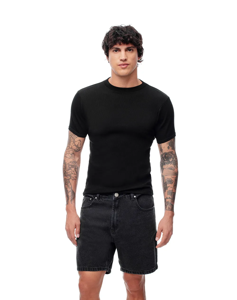 Bermuda denim regular negra hombre sold by Gef