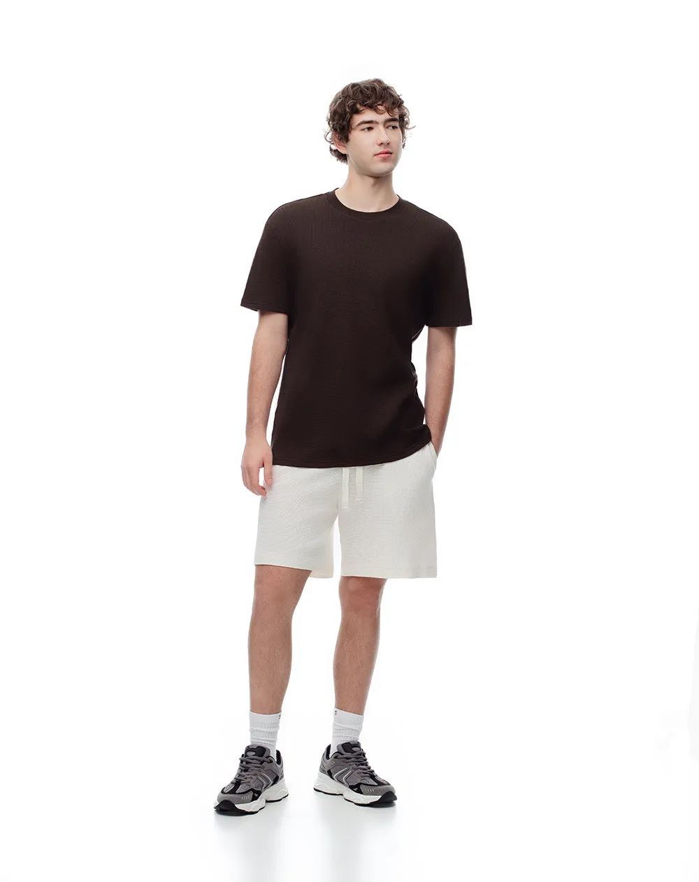 Camiseta regular algodón chocolate hombre sold by Gef product image thumbnail 3