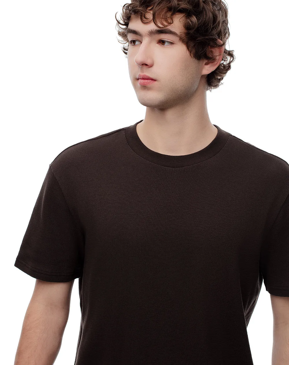 Camiseta regular algodón chocolate hombre sold by Gef product image thumbnail 4