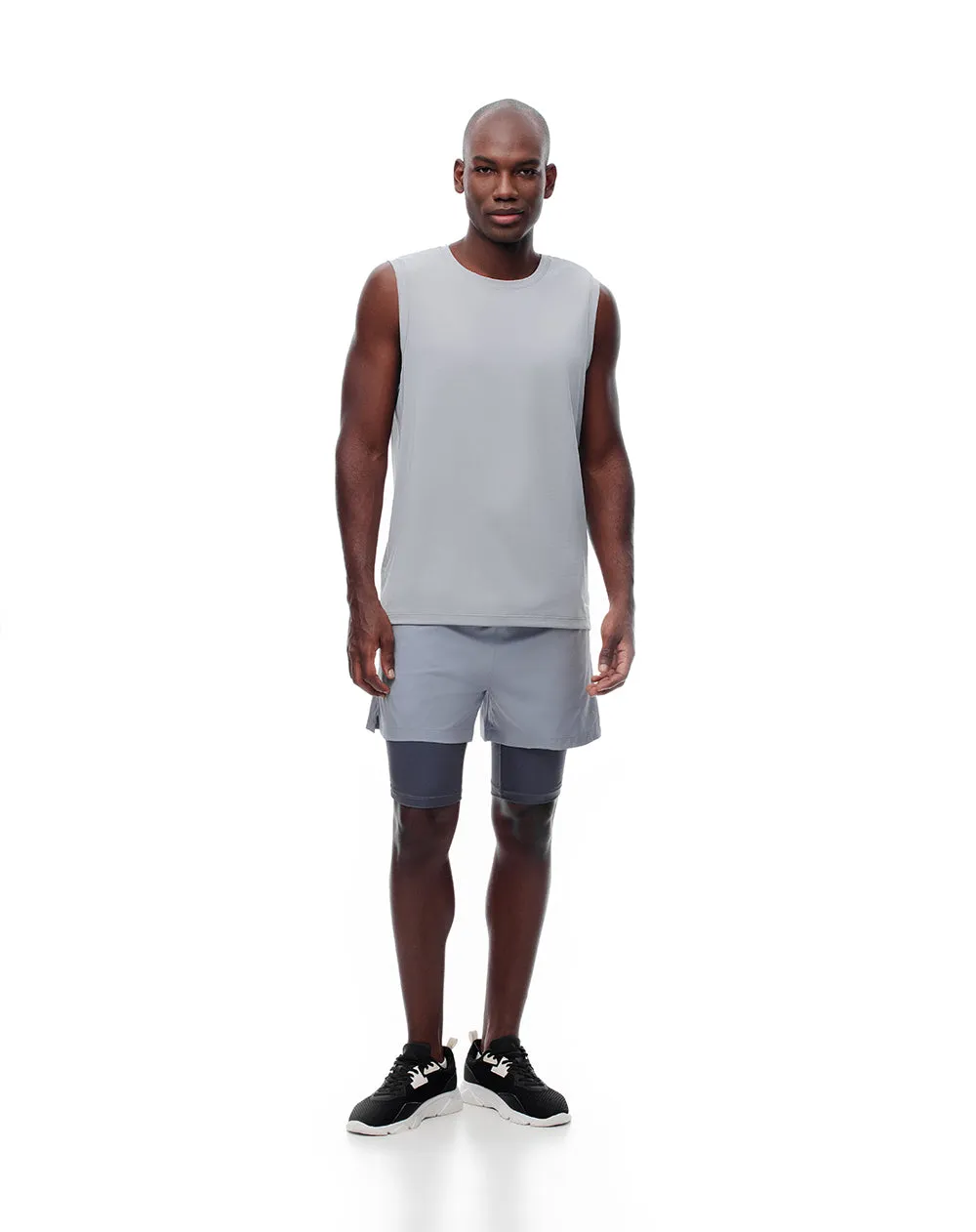 Pantaloneta deportiva ciclista interno gris hombre sold by Gef product image thumbnail 3