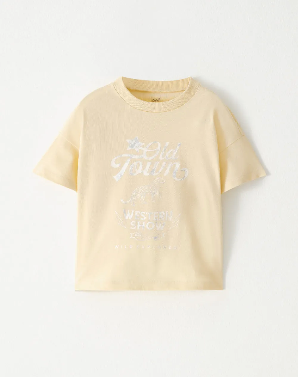 Camiseta regular algodón amarilla estampada niña sold by Gef product image thumbnail 5