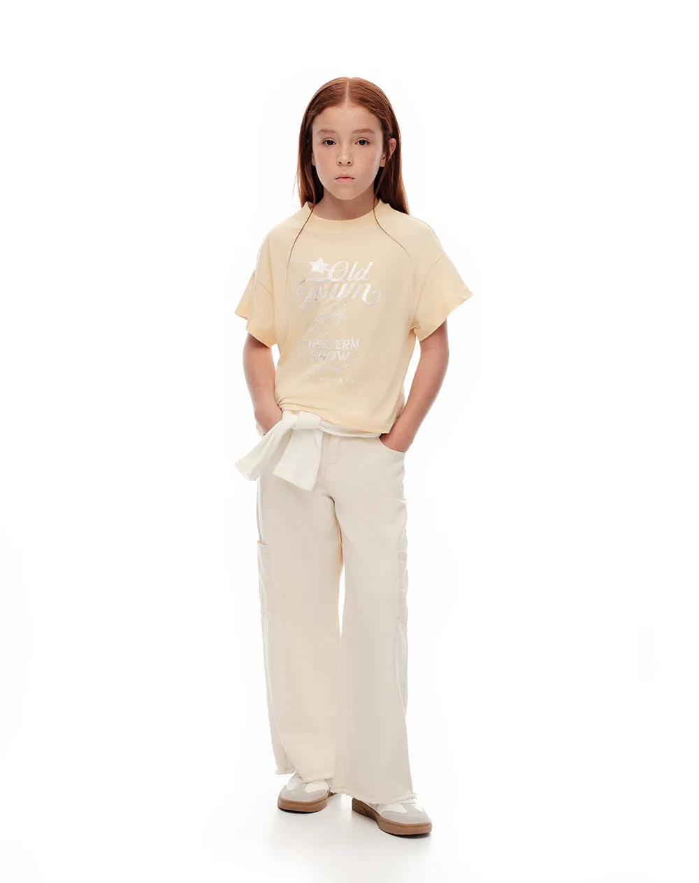 Camiseta regular algodón amarilla estampada niña sold by Gef product image thumbnail 3