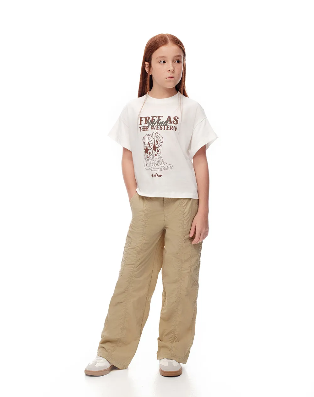 Camiseta regular algodón blanca estampada niña sold by Gef product image thumbnail 3