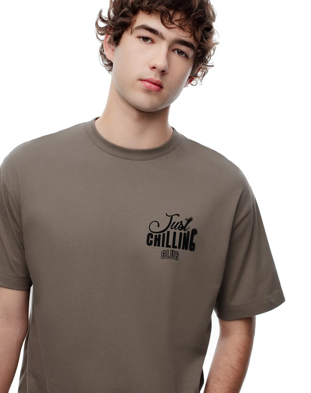 Camiseta regular algodón café estampada hombre sold by Gef product image thumbnail 4