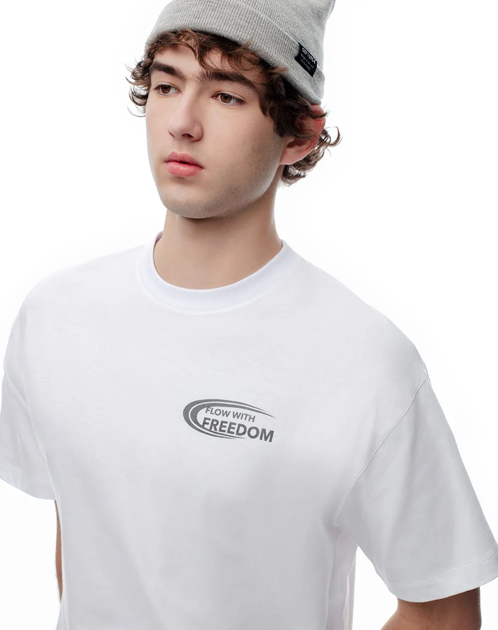 Camiseta regular algodón blanca estampada hombre sold by Gef product image thumbnail 4