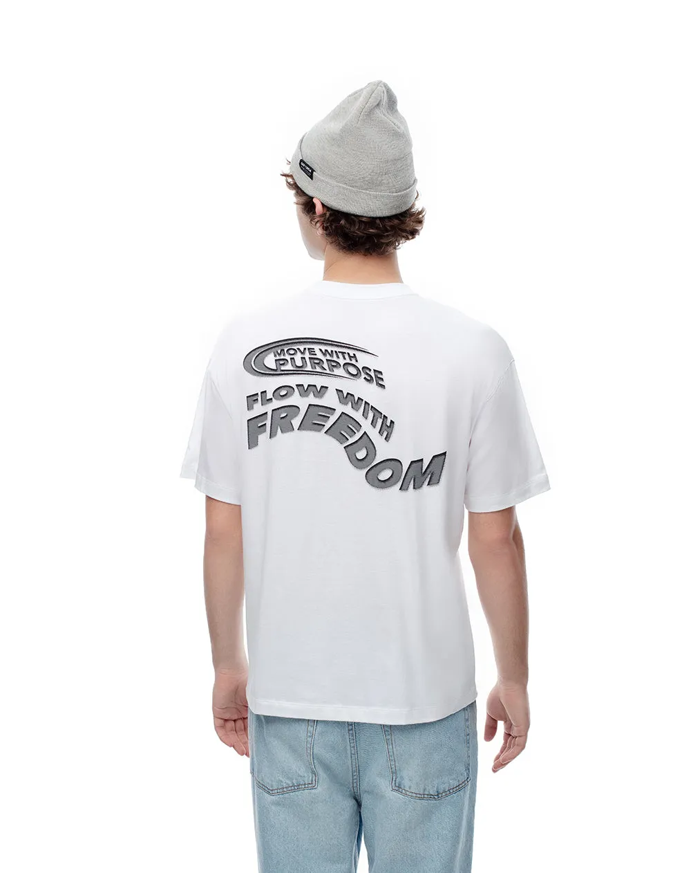 Camiseta regular algodón blanca estampada hombre sold by Gef