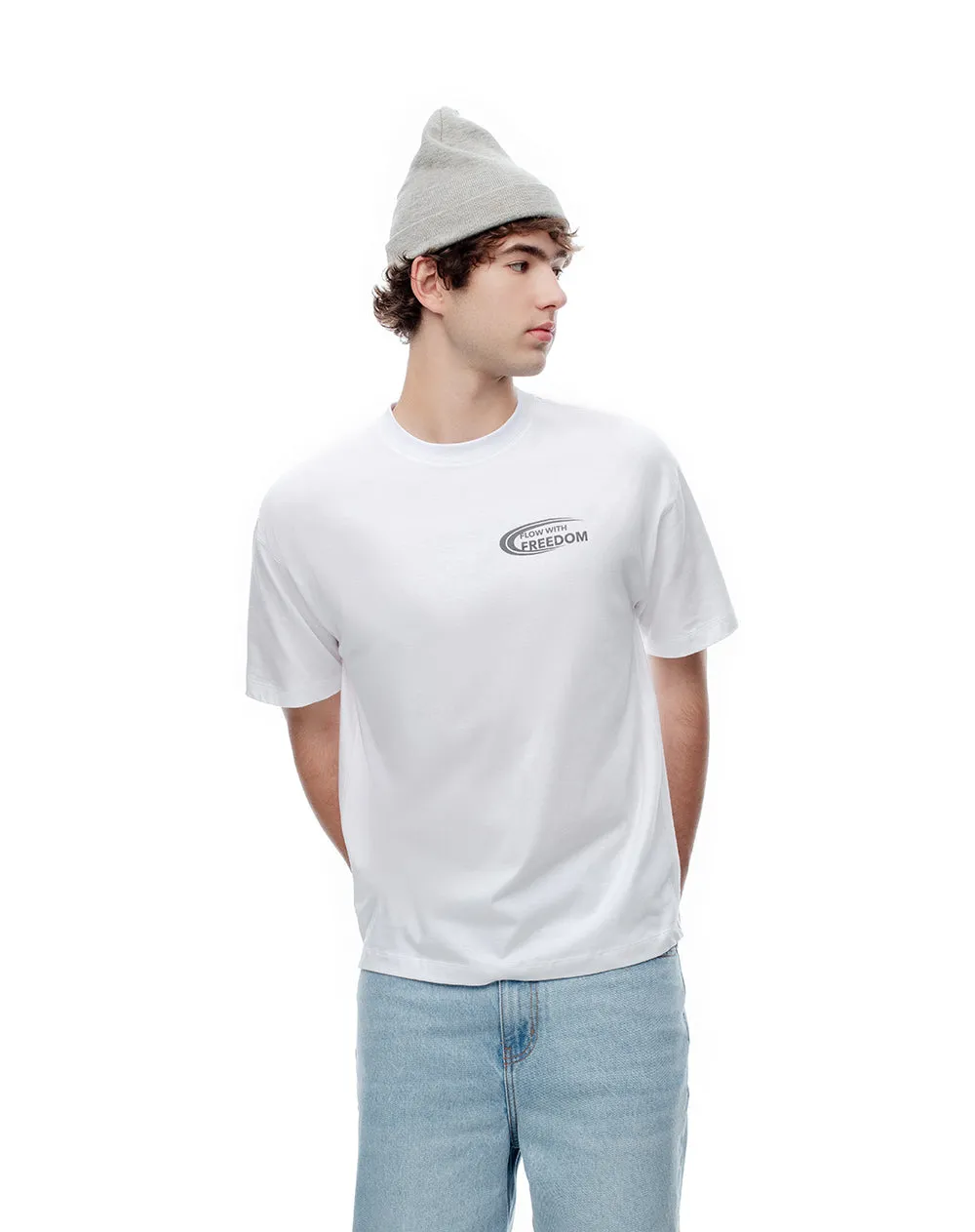 Camiseta regular algodón blanca estampada hombre sold by Gef product image thumbnail 2