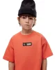 Camiseta regular fit manga corta naranja sold by Gef