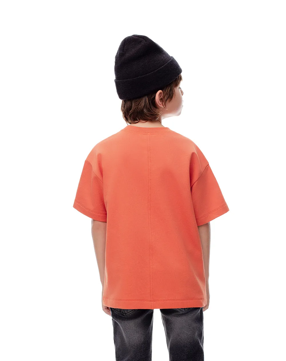 Camiseta oversize algodón naranja niño sold by Gef product image thumbnail 2