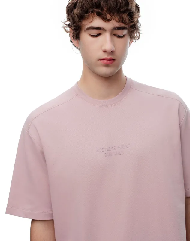 Camiseta oversize algodón palo rosa estampado hombre sold by Gef