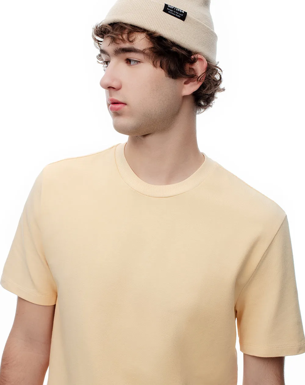 Camiseta oversize algodón amarilla hombre sold by Gef product image thumbnail 4