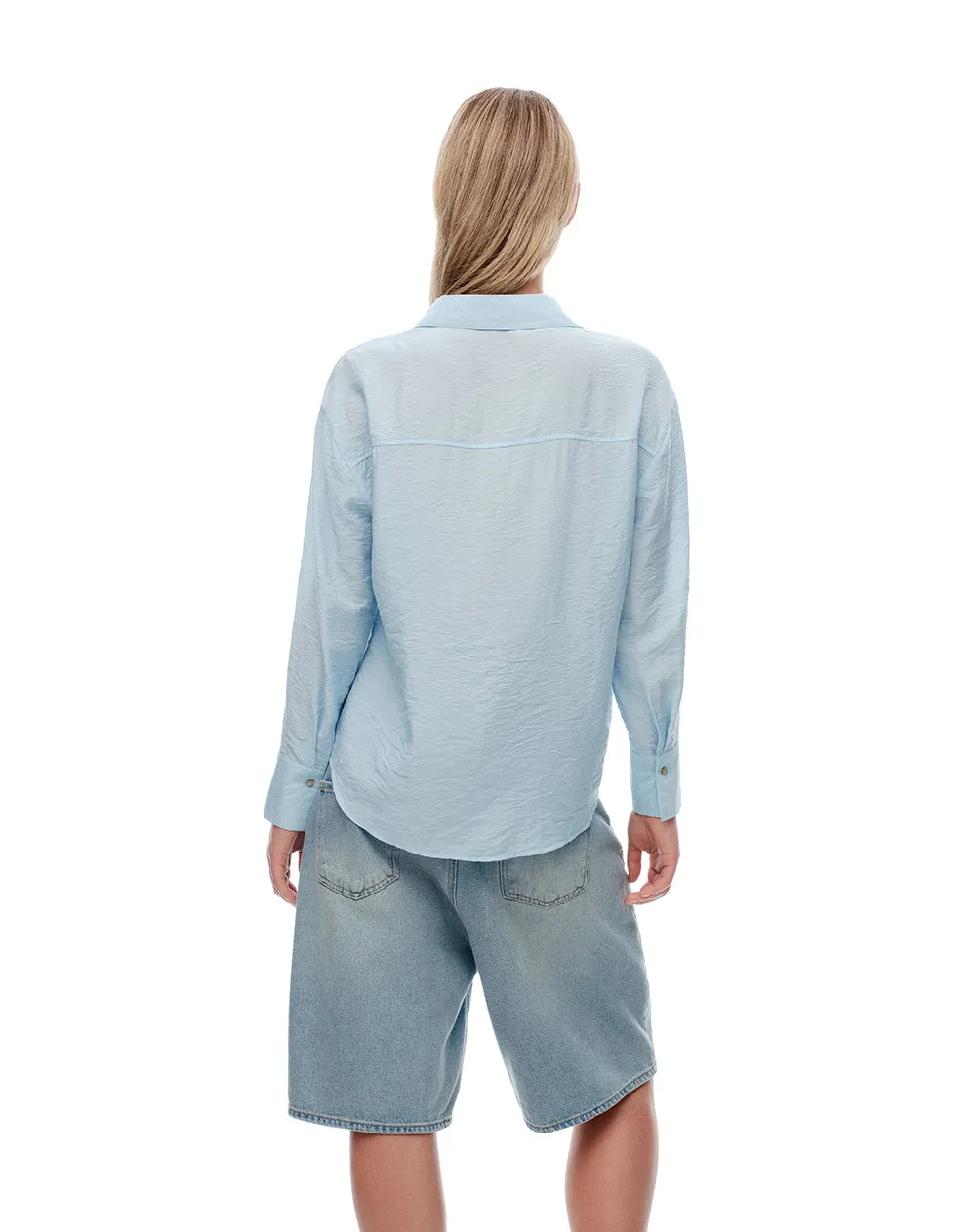 Camisa manga larga regular azul mujer sold by Gef product image thumbnail 2