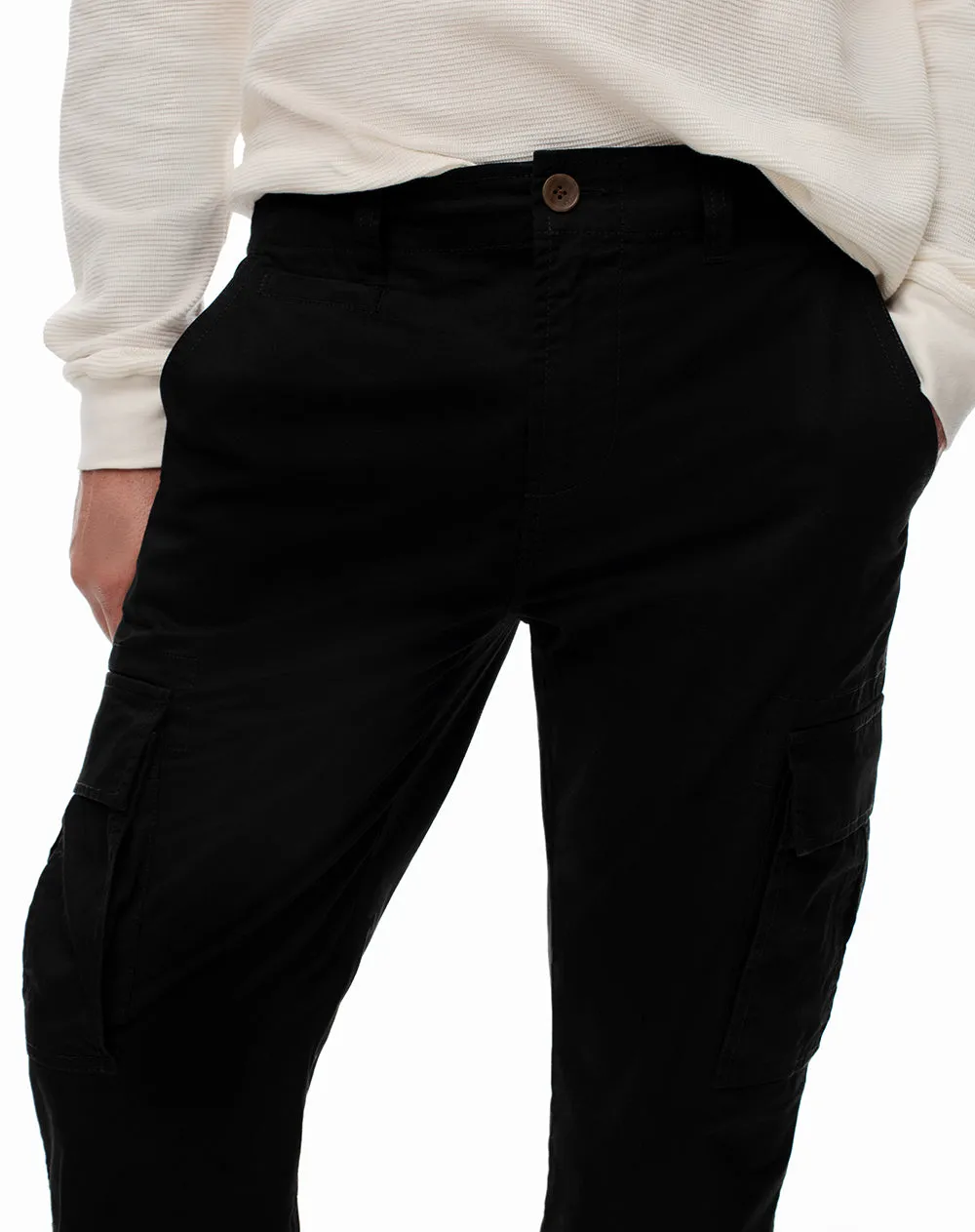 Pantalón cargo slim algodón negro hombre sold by Gef product image thumbnail 5