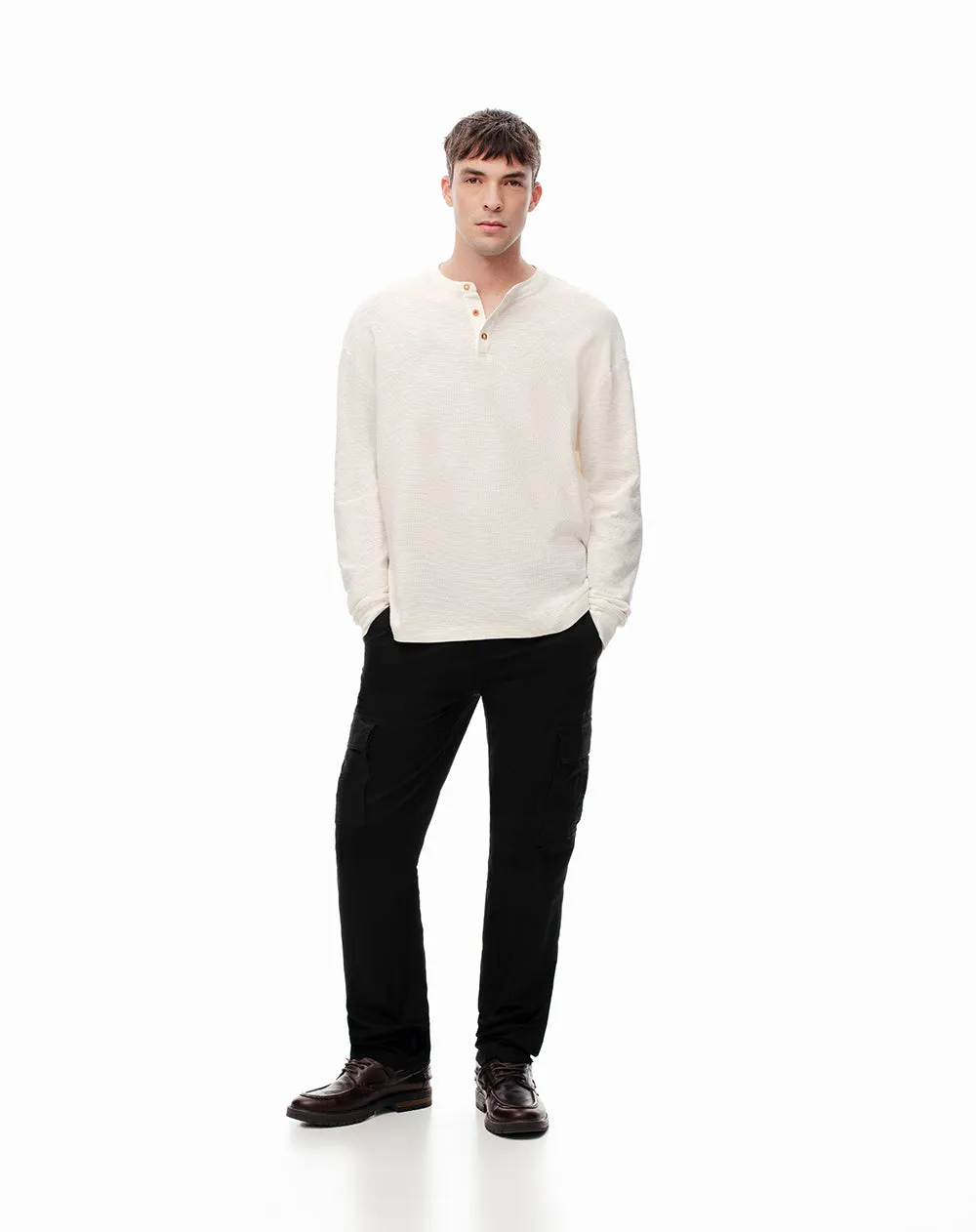 Pantalón cargo slim algodón negro hombre sold by Gef