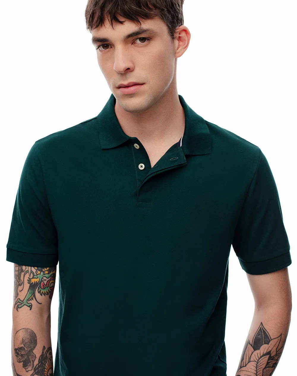 Polo slim algodón verde hombre sold by Gef