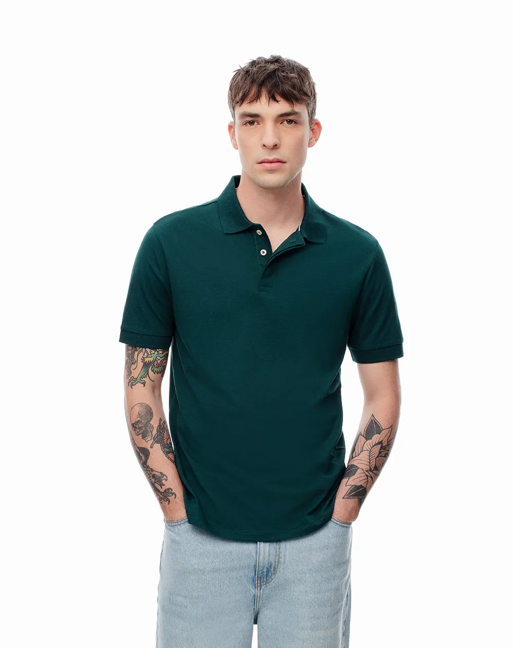 Polo slim algodón verde hombre sold by Gef product image thumbnail 4
