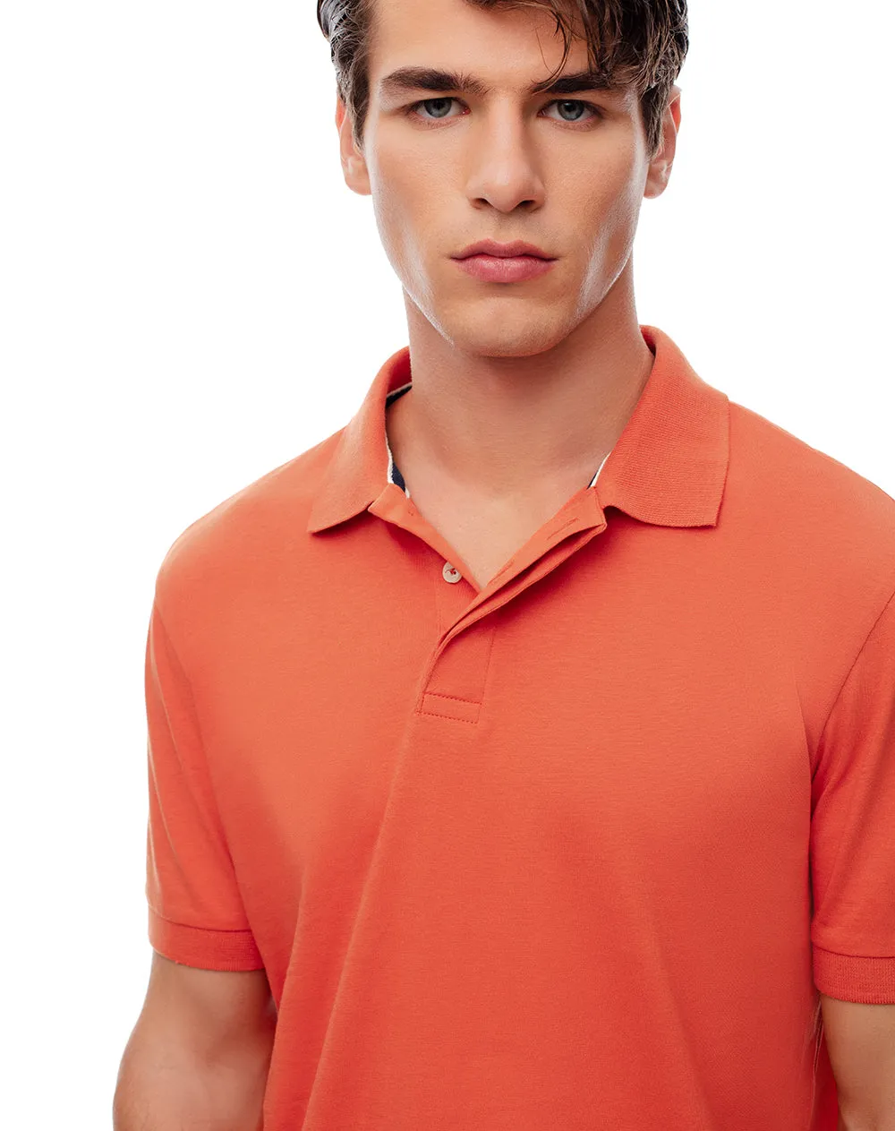 Polo slim algodón naranja hombre sold by Gef product image thumbnail 4