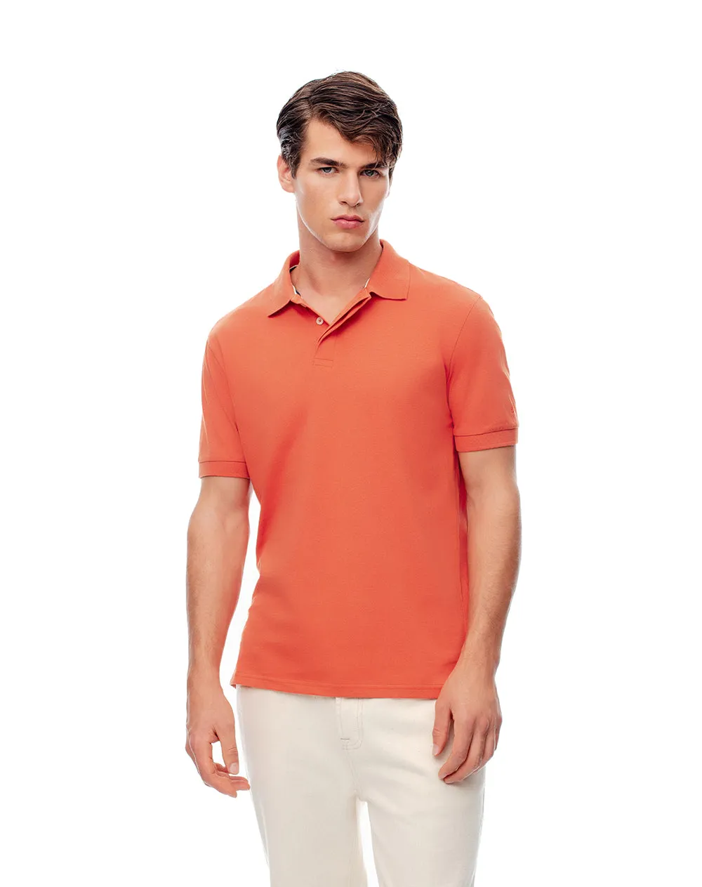 Polo slim algodón naranja hombre sold by Gef