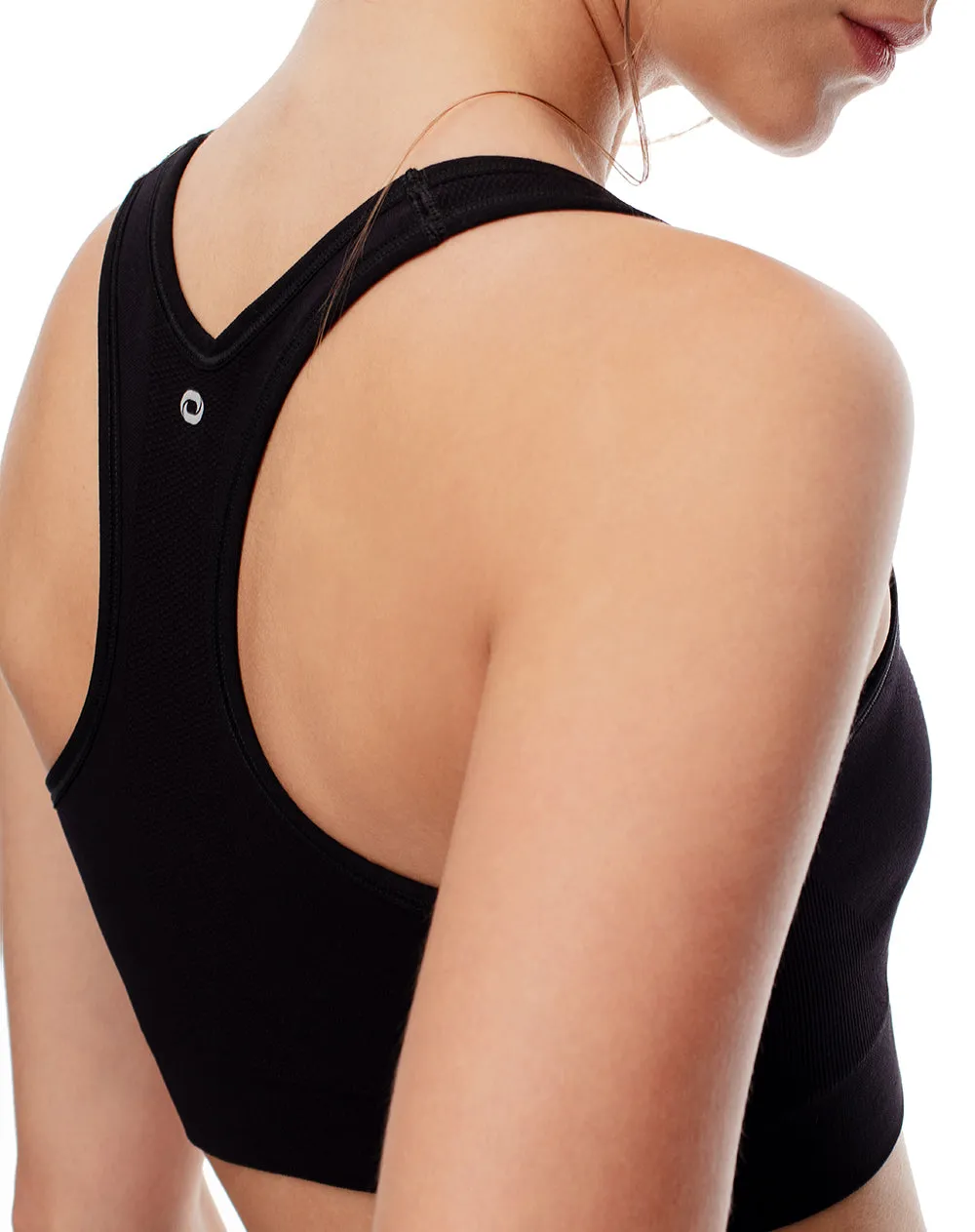 Top deportivo soporte alto seamless negro sold by Gef