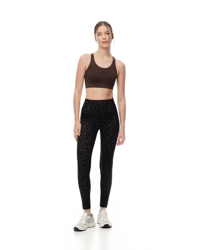 Legging tiro medio cafe estampado sold by Gef
