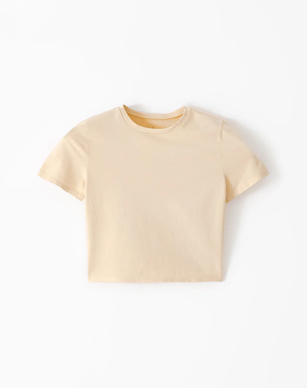 Camiseta crop slim algodón amarilla mujer sold by Gef product image thumbnail 5