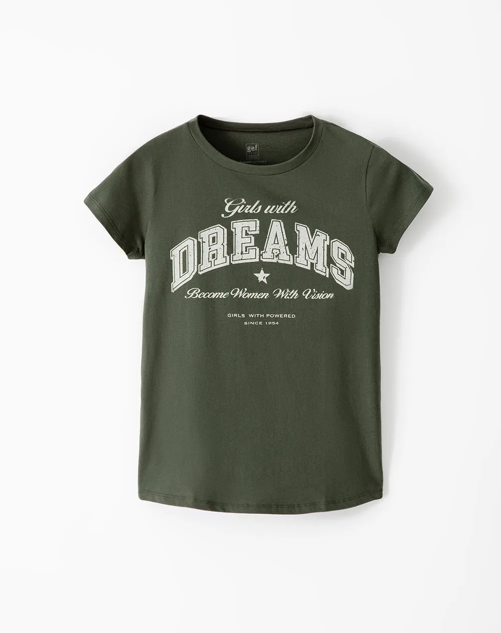 Camiseta regular algodón verde estampada mujer sold by Gef product image thumbnail 5