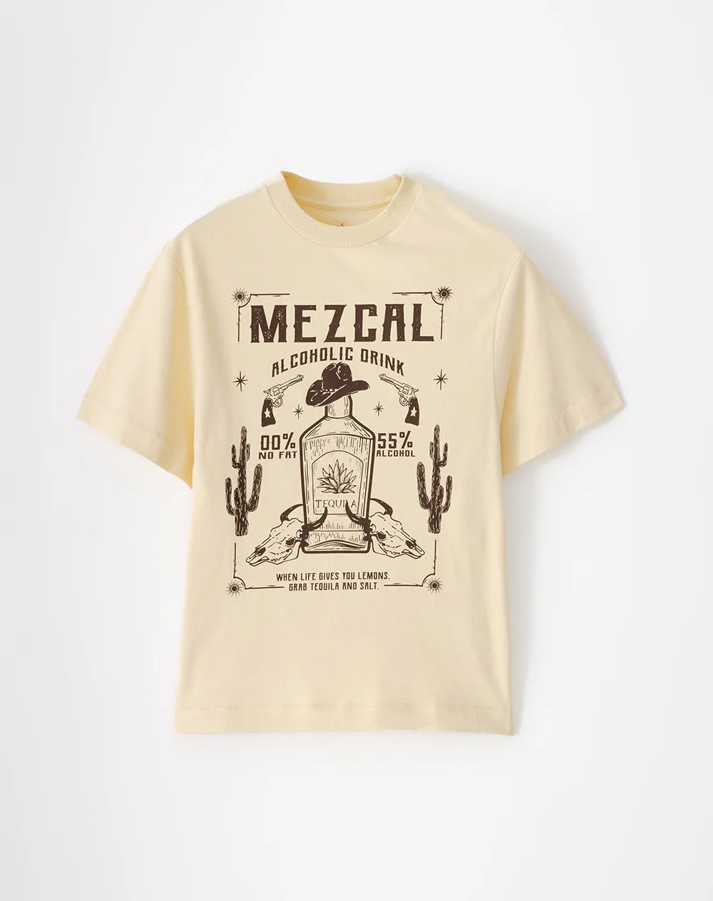 Camiseta oversize algodón amarilla estampada mujer sold by Gef product image thumbnail 5