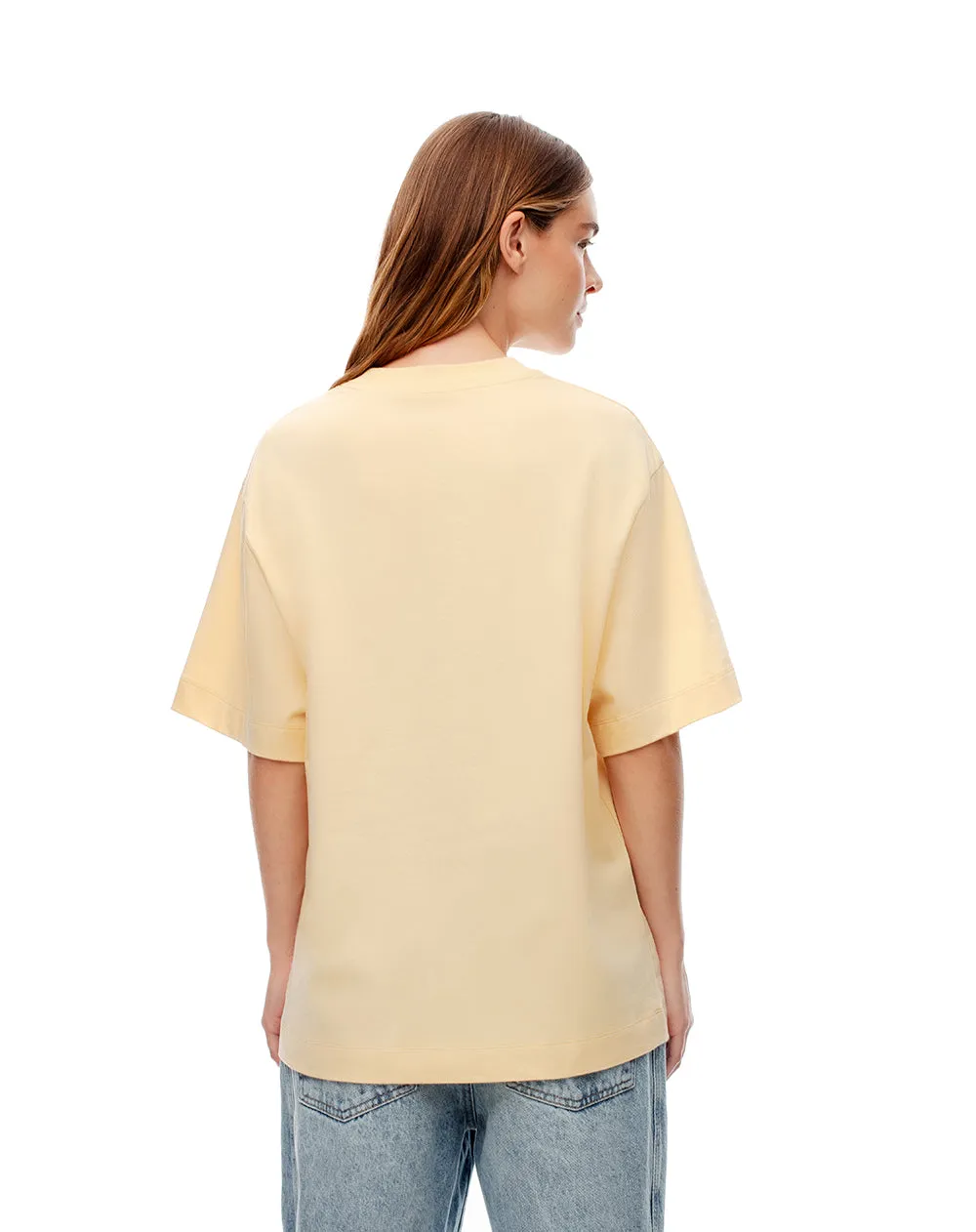 Camiseta oversize algodón amarilla estampada mujer sold by Gef product image thumbnail 3