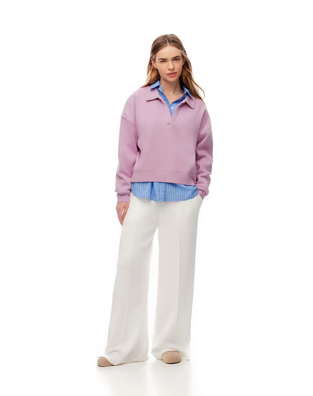 Buzo tipo polo regular lila mujer sold by Gef product image thumbnail 2