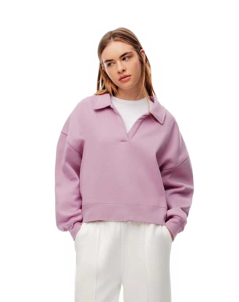 Buzo tipo polo regular lila mujer sold by Gef product image thumbnail 4