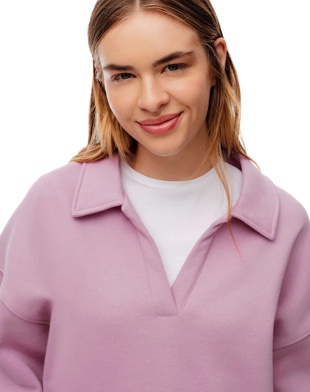 Buzo tipo polo regular lila mujer sold by Gef product image thumbnail 5