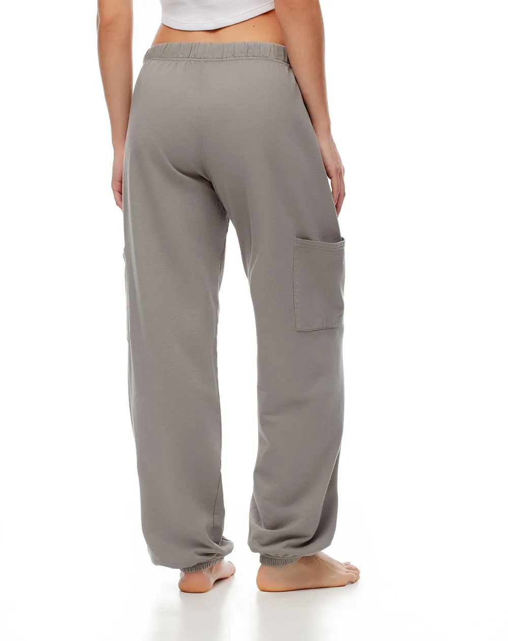 Jogger tiro medio algodón taupe mujer sold by Gef product image thumbnail 2