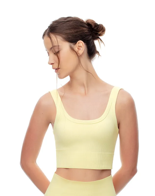 Crop top deportivo seamless amarillo mujer sold by Gef