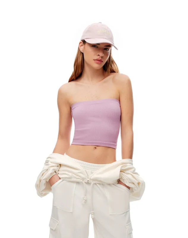 Crop top strapless seamless lila mujer sold by Gef