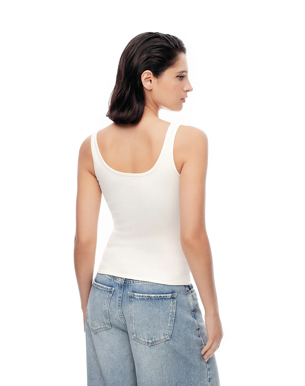 Camiseta manga sisa slim seamless blanca mujer sold by Gef product image thumbnail 2
