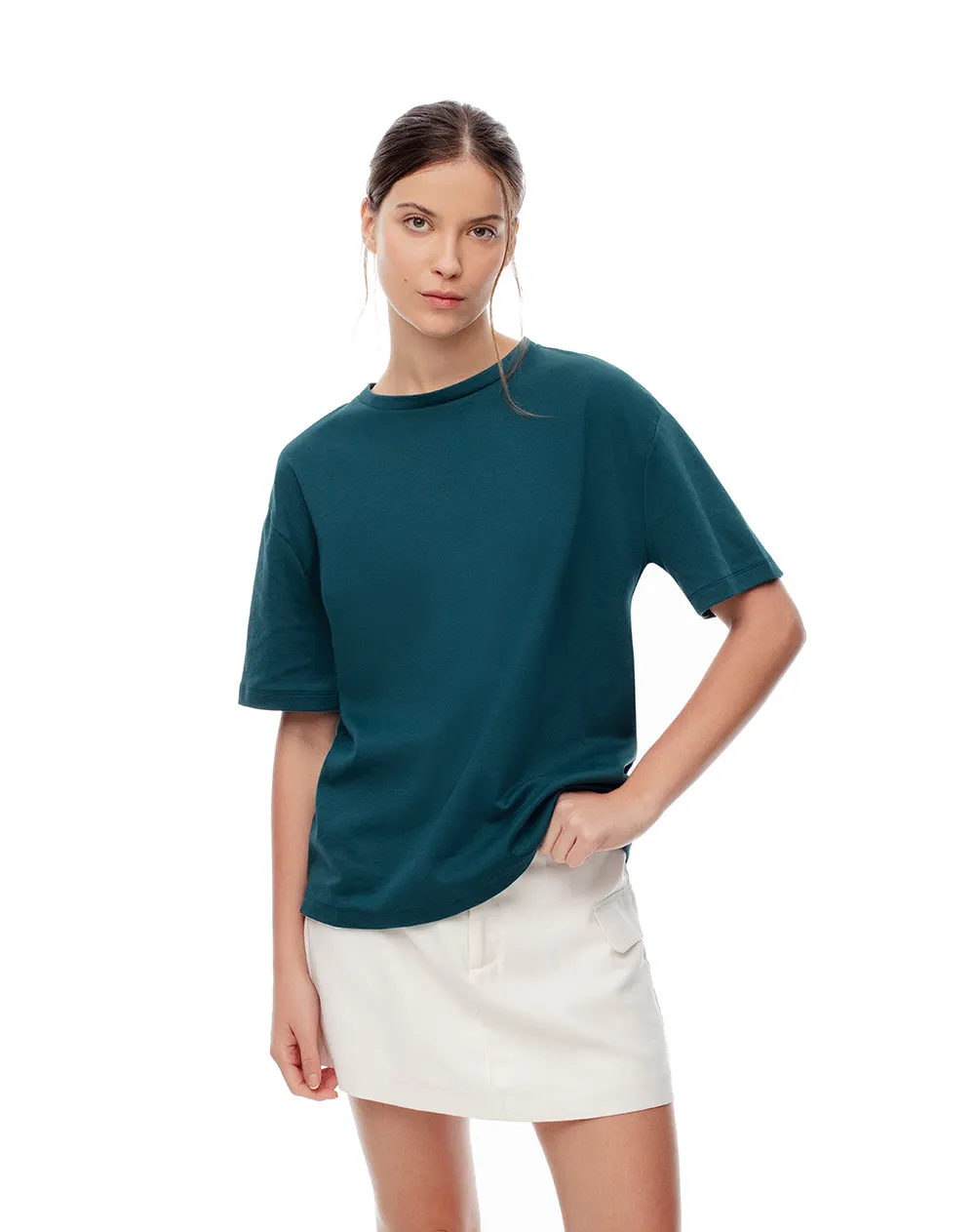 Camiseta oversize verde mujer sold by Gef