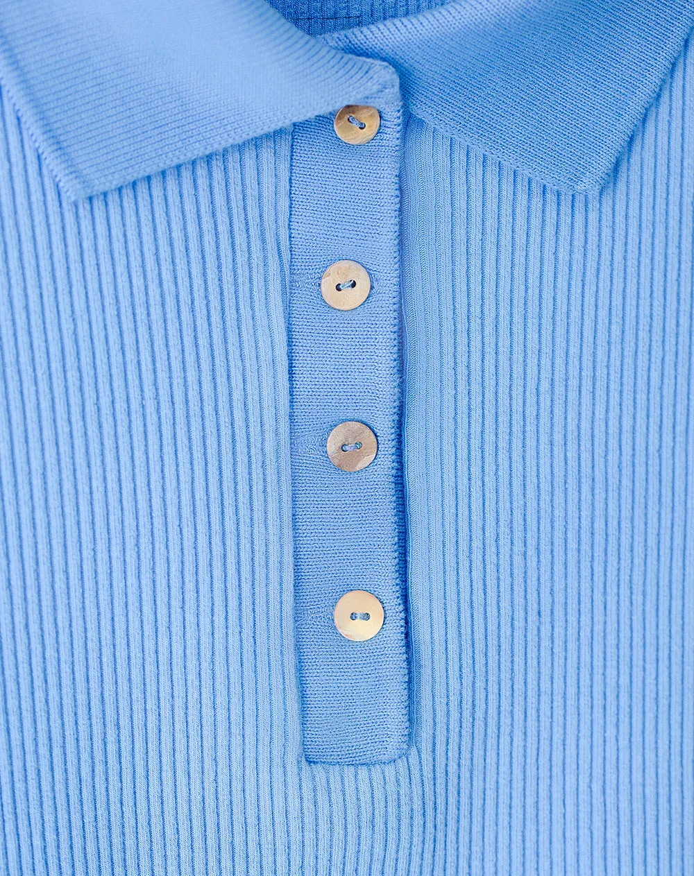 Polo slim tejido de punto algodón azul mujer sold by Gef product image thumbnail 2