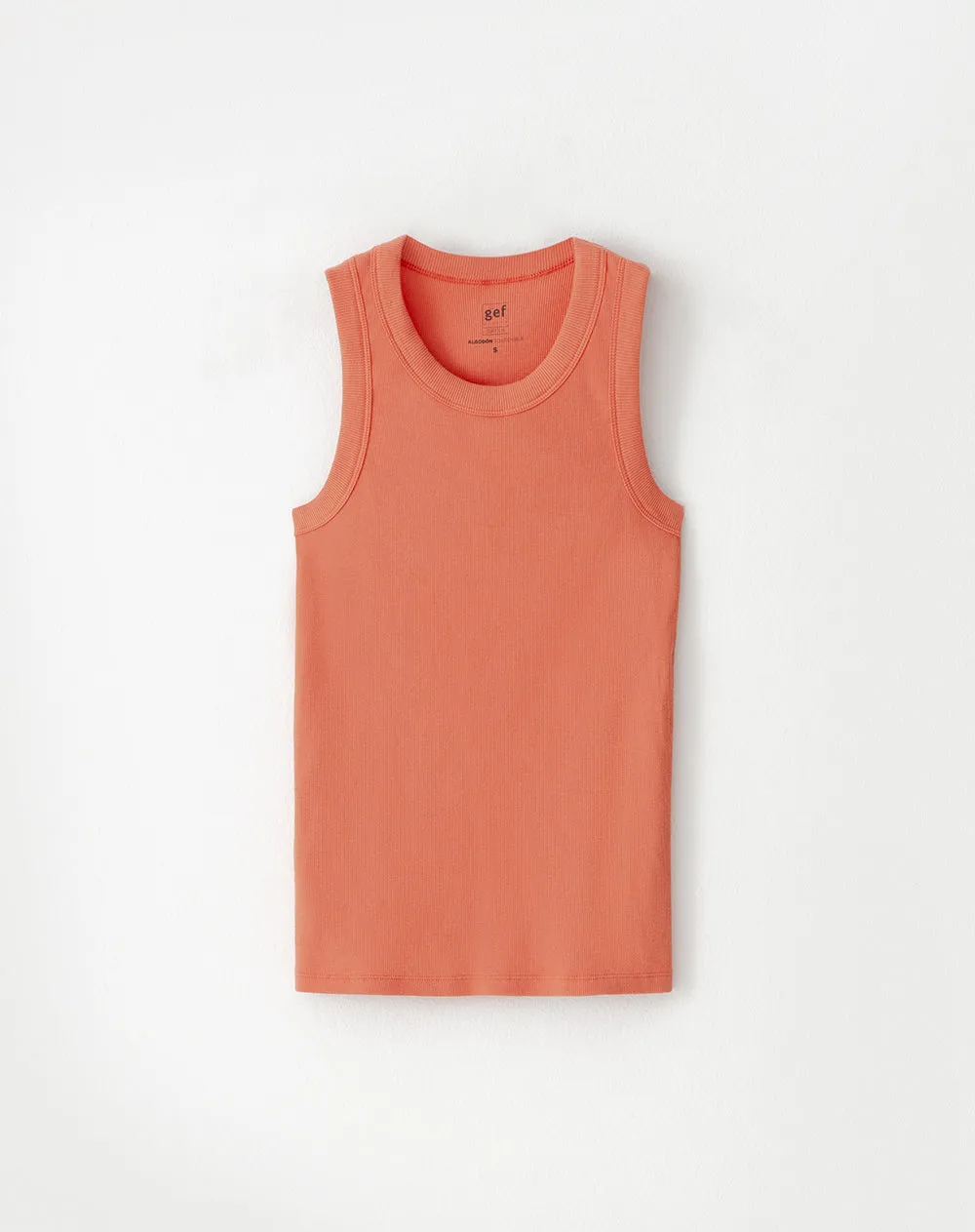 Camiseta esqueleto slim rib algodón naranja mujer sold by Gef product image thumbnail 5