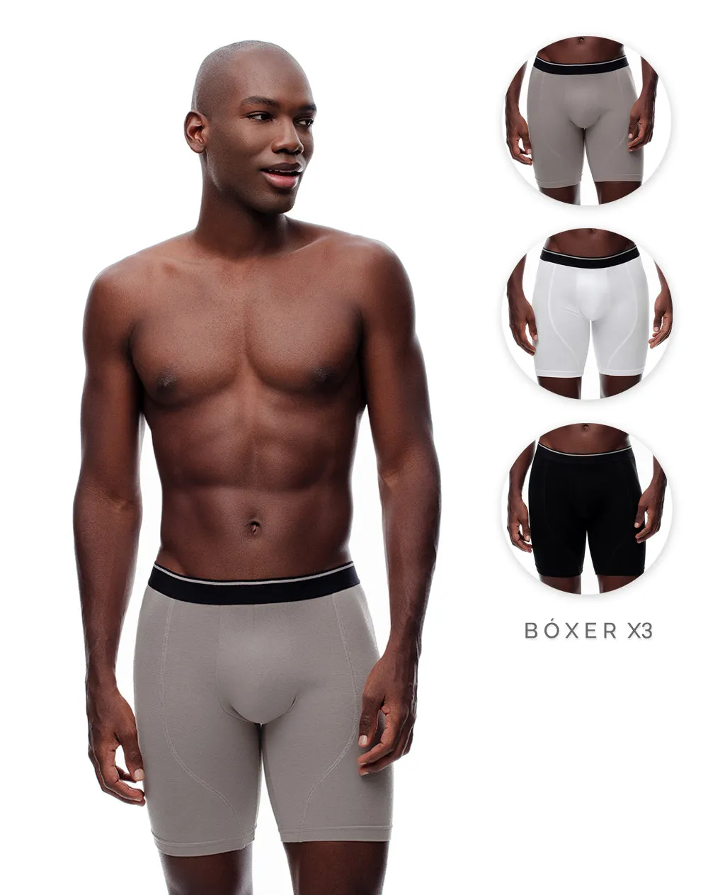 Bóxer largo algodón jersey x3unds surtido sold by Gef