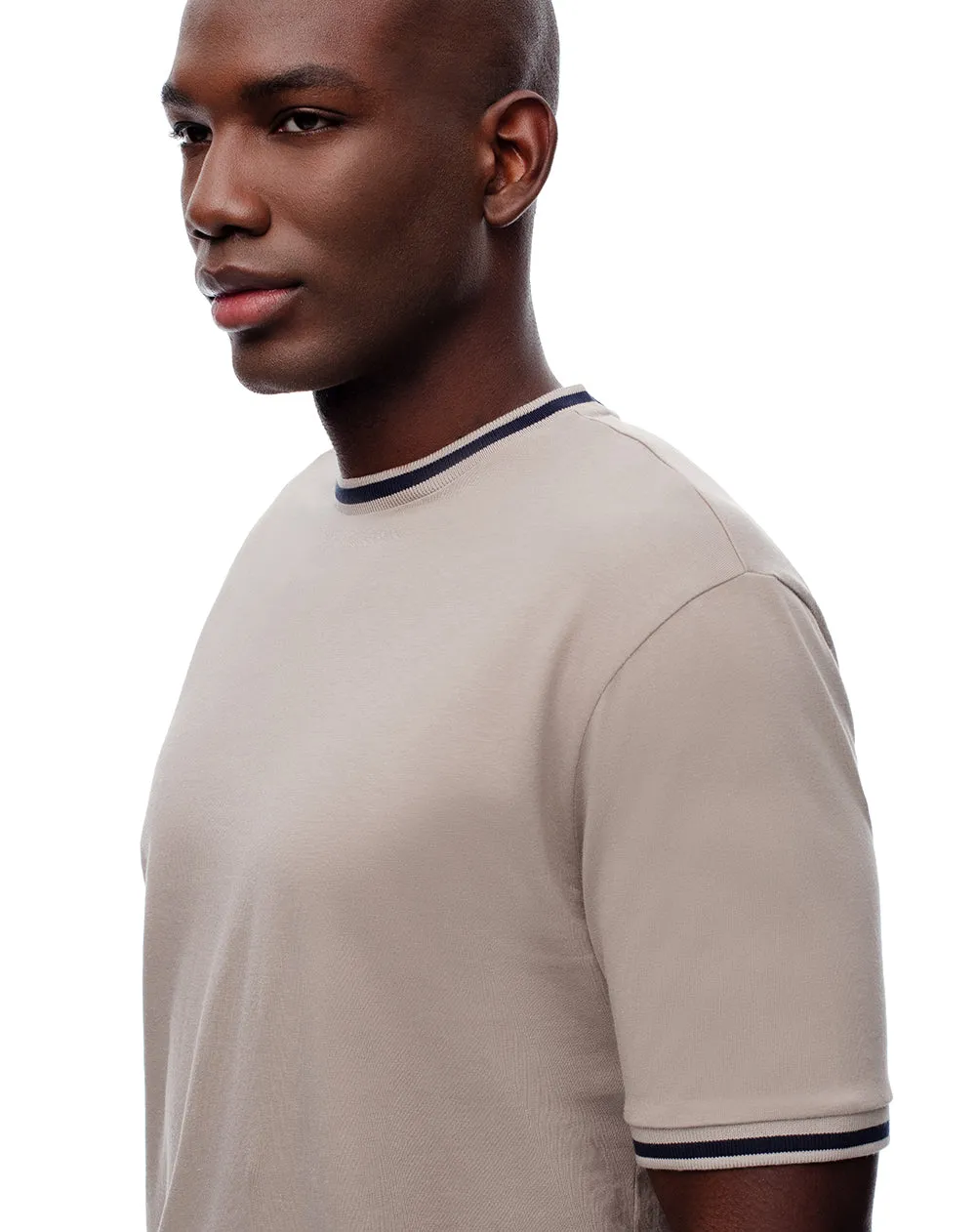 Camiseta relax algodón taupe hombre sold by Gef product image thumbnail 4