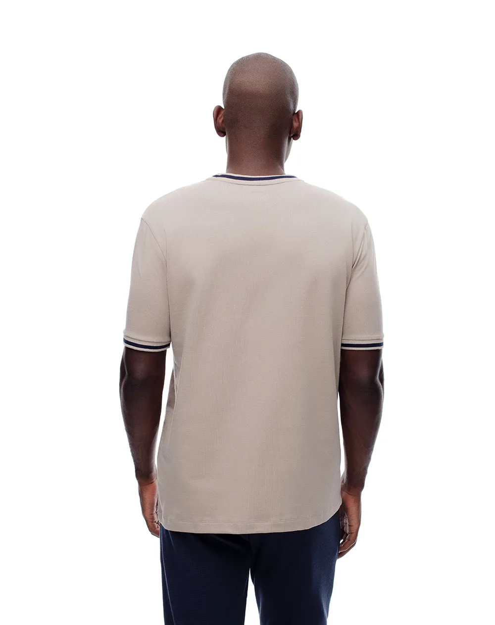 Camiseta relax algodón taupe hombre sold by Gef product image thumbnail 2