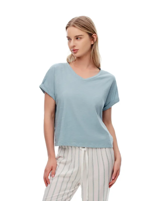 Camiseta regular fit manga corta verde sold by Gef