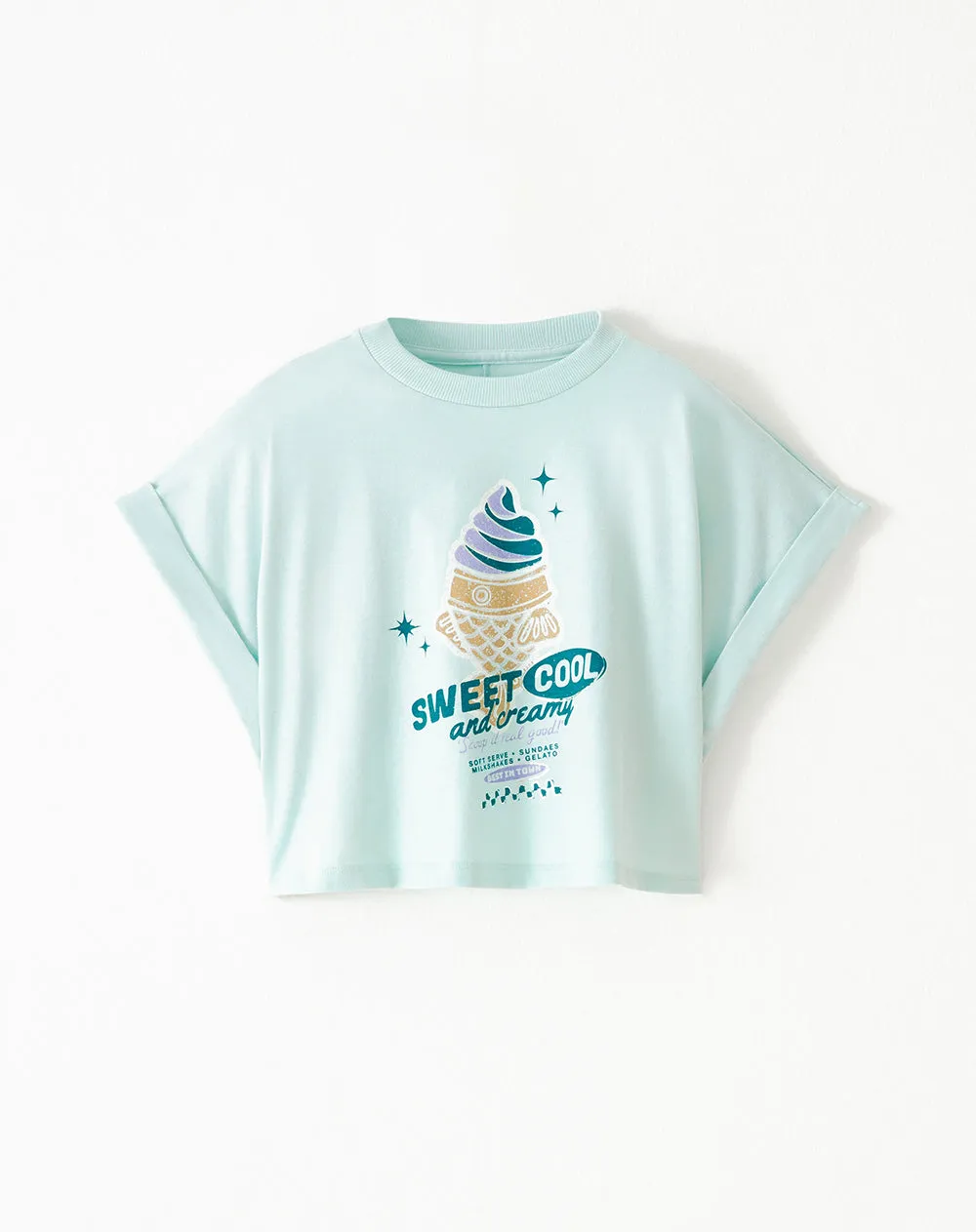 Camiseta regular algodón verde estampada niña sold by Gef product image thumbnail 5