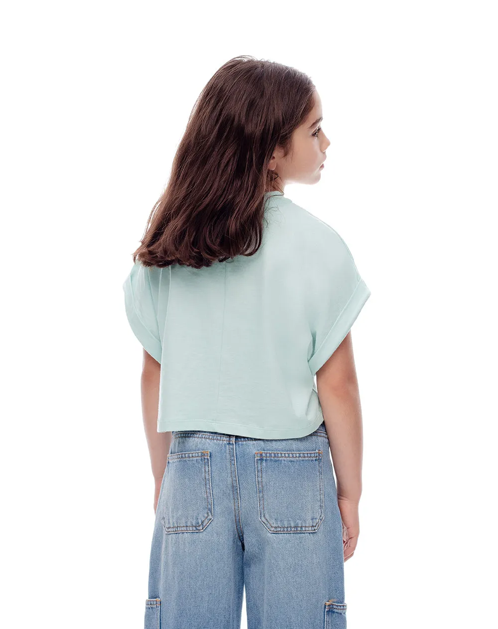 Camiseta regular algodón verde estampada niña sold by Gef product image thumbnail 2